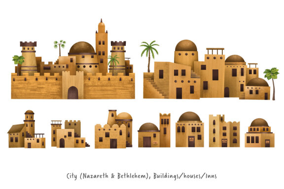 Christmas Nativity Clipart Illustrations