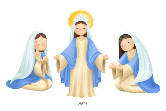 Christmas Nativity Clipart Illustrations