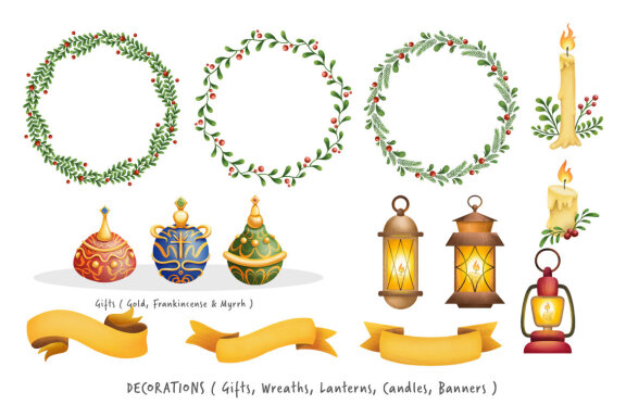 Christmas Nativity Clipart Illustrations