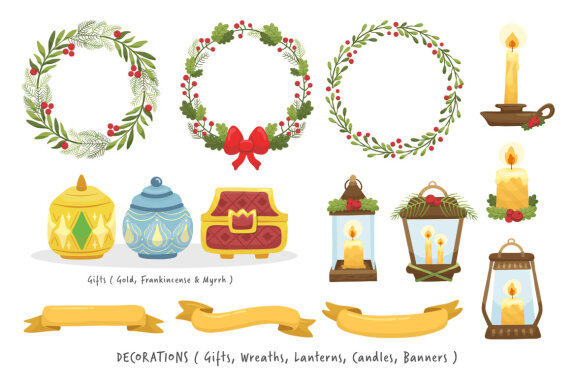 Christmas Nativity Vector Illustrations
