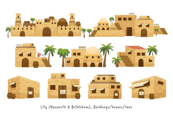 Christmas Nativity Vector Illustrations