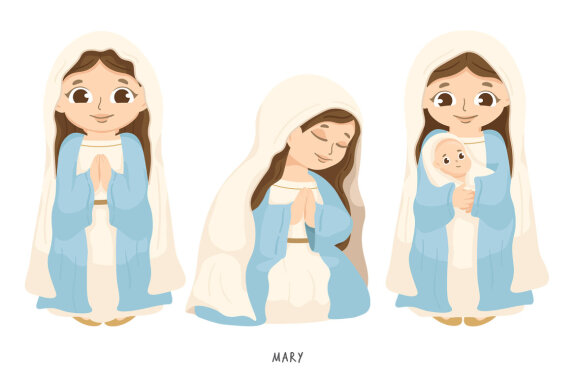 Christmas Nativity Vector Illustrations