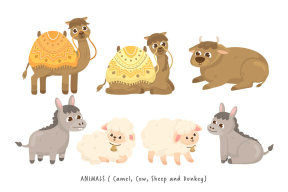 Christmas Nativity Vector Illustrations