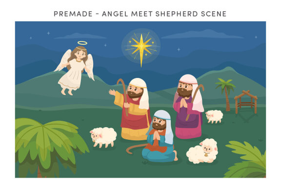 Christmas Nativity Vector Illustrations
