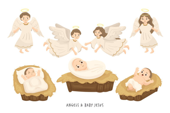 Christmas Nativity Vector Illustrations