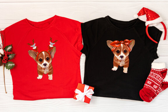Christmas dogs Sublimation. Designs generator
