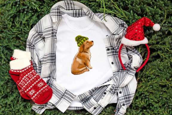 Christmas dogs Sublimation. Designs generator