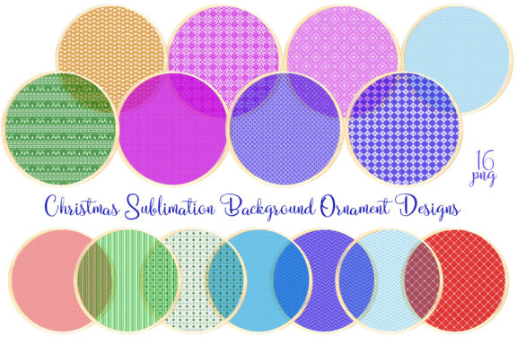 Christmas Sublimation Background Ornament Designs