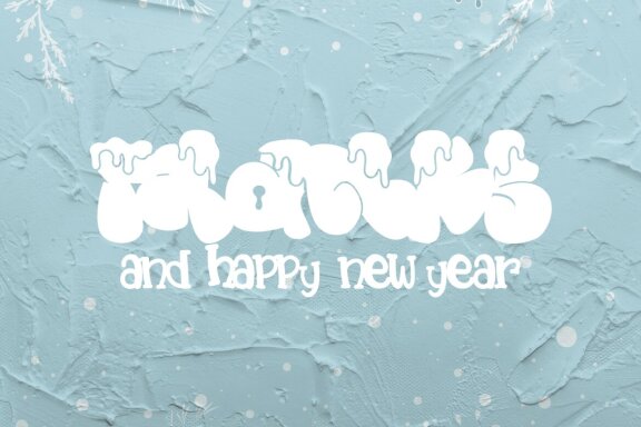 Snow Bunny - Winter Decorative font