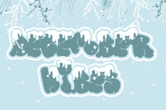 Snow Bunny - Winter Decorative font
