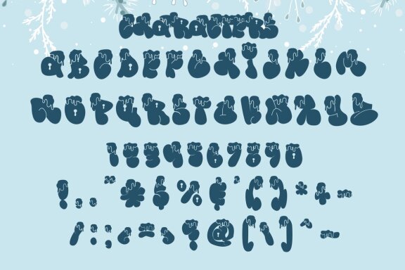 Snow Bunny - Winter Decorative font