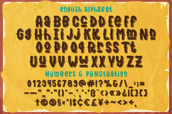 Golden coffee font and designs