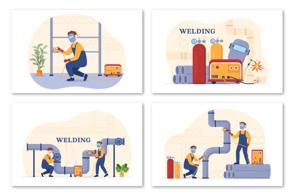 12 Welding Service Illustration