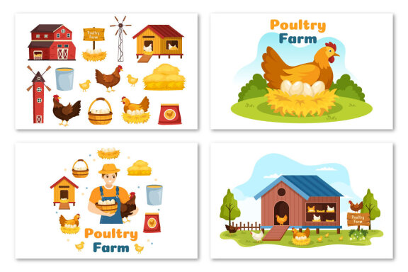 17 Poultry Farm Design Illustration