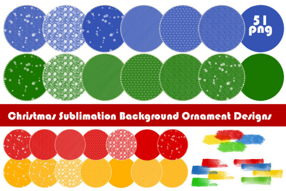 Christmas Sublimation Background Ornament Designs