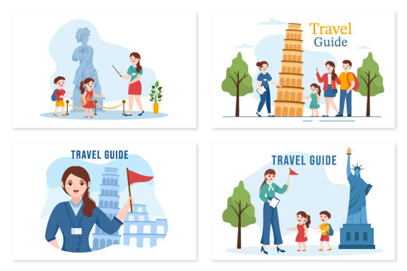 10 Travel Guide and Tour Illustration