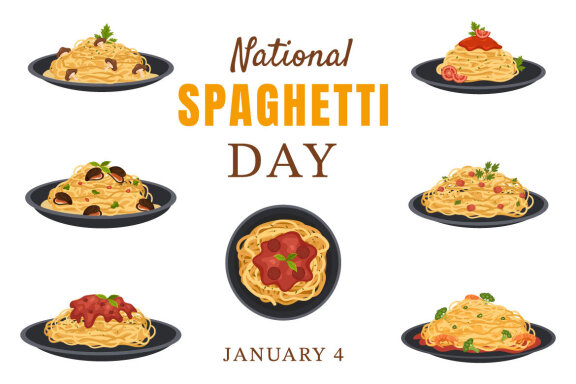 14 National Spaghetti Day Illustration