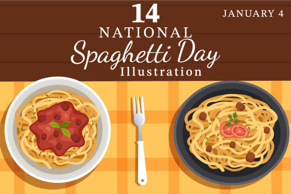 14 National Spaghetti Day Illustration
