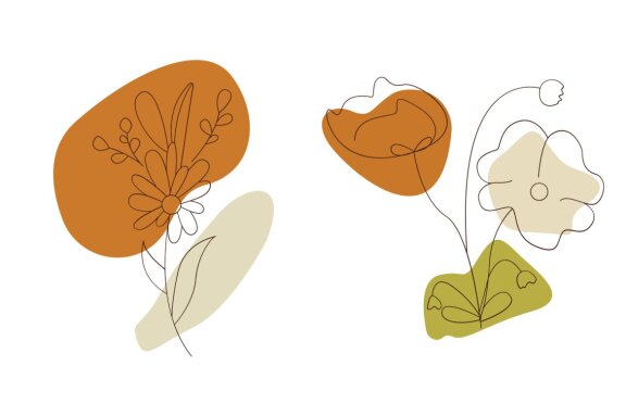 Line Floral Abstract Illustration