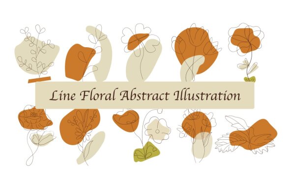 Line Floral Abstract Illustration