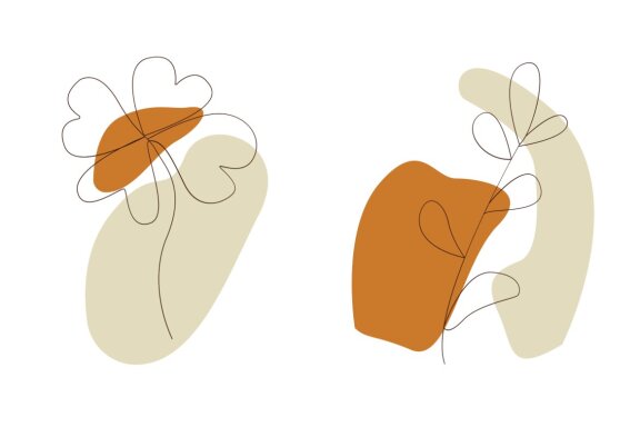 Line Floral Abstract Illustration