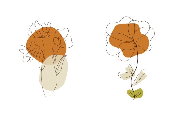 Line Floral Abstract Illustration