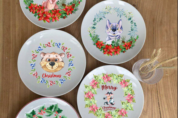 Christmas Wreath sublimation design.