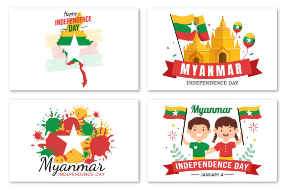 17 Myanmar Independence Day Illustration