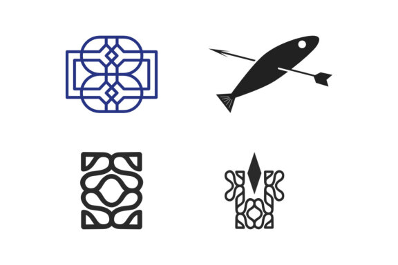 Fish arrow ornament - Free Logo Shapes