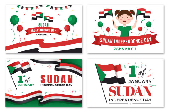 13 Sudan Independence Day Illustration