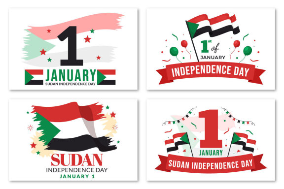13 Sudan Independence Day Illustration