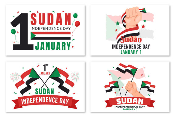 13 Sudan Independence Day Illustration