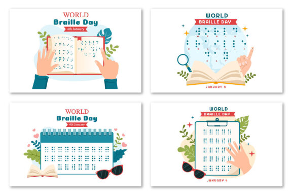 15 World Braille Day Illustration