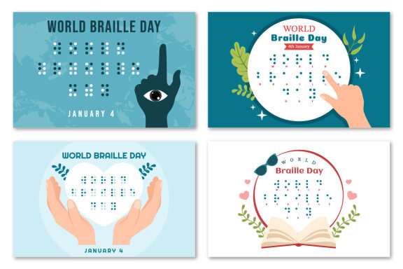 15 World Braille Day Illustration