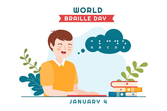 15 World Braille Day Illustration