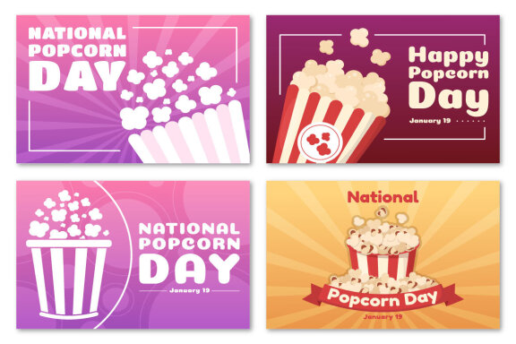 13 National Popcorn Day Illustration