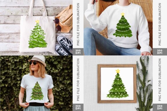 Christmas Trees PNG Clipart Sublimation, Christmas Elements