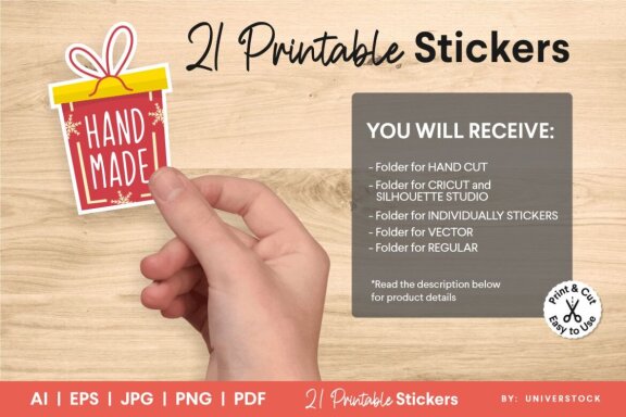 Free Christmas Stickers For Gift And Packaging