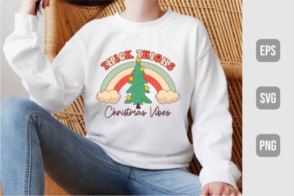 Retro Christmas Sublimation Design, Christmas Tshirt Designs Bundle