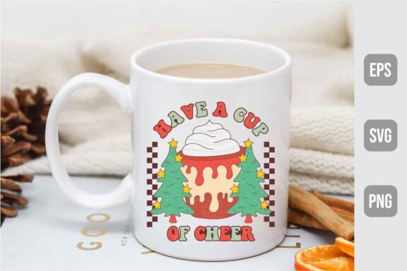 Retro Christmas Sublimation Design, Christmas Tshirt Designs Bundle