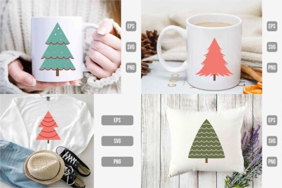 Christmas Trees FREE Clipart Bundle