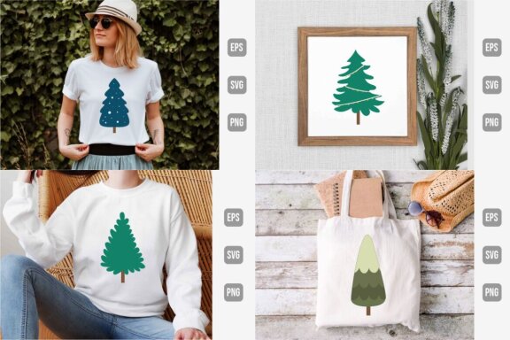 Christmas Trees FREE Clipart Bundle