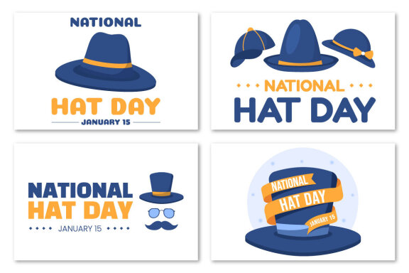 12 National Hat Day Illustration