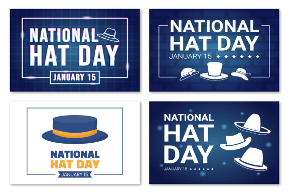 12 National Hat Day Illustration