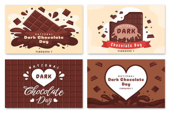 15 World Dark Chocolate Day Illustration