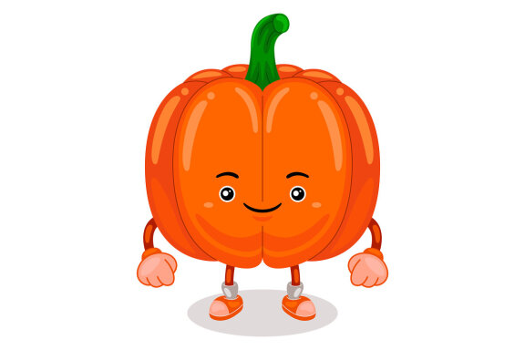 Pumpkin Character Vector
