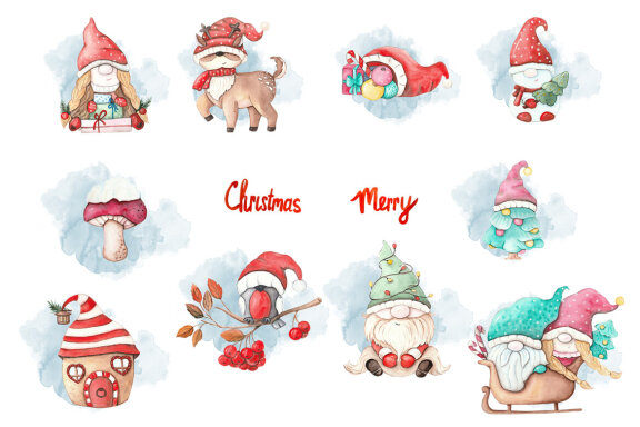 Christmas gnomes. Hello Winter Sublimation Bundle