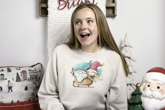 Christmas gnomes. Hello Winter Sublimation Bundle