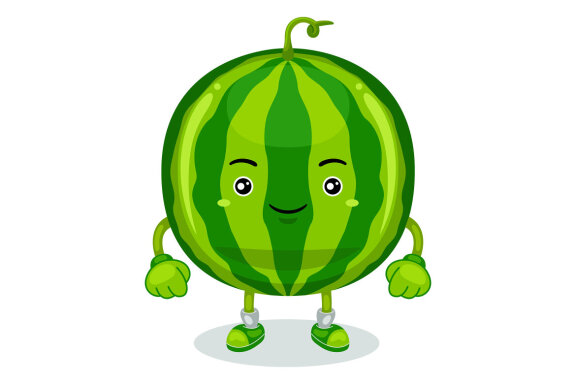 Watermelon Character Vector