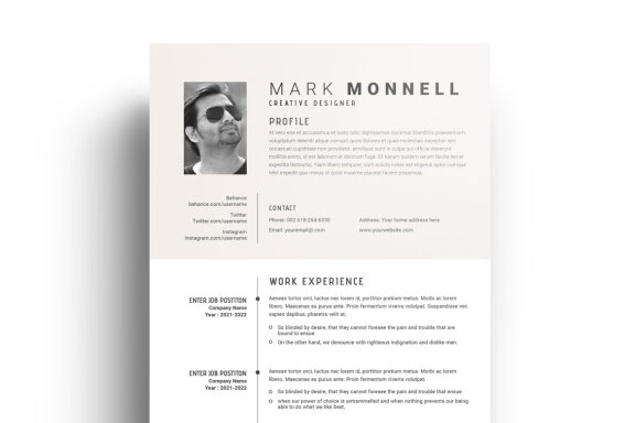 Multipurpose Resume Design or CV Template